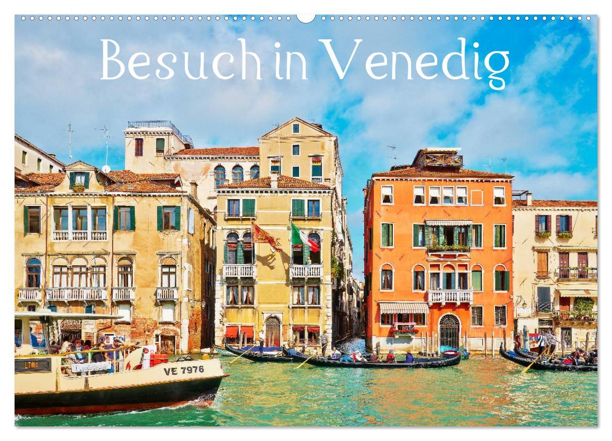 Calendar / Agendă Besuch in Venedig (Wandkalender 2024 DIN A2 quer), CALVENDO Monatskalender 