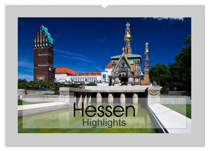 Calendario/Agenda Hessen Highlights (Wandkalender 2024 DIN A2 quer), CALVENDO Monatskalender 