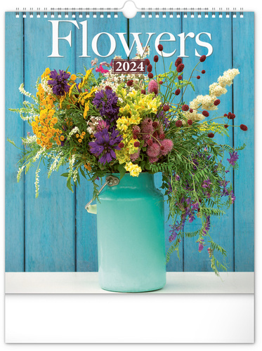 Kalendář/Diář Květiny 2024 - nástěnný kalendář 
