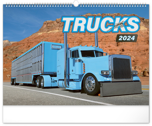 Календар/тефтер Trucks 2024 - nástěnný kalendář 