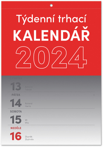 Kalendář/Diář Kalendář 2024 nástěnný: Trhací týdenní A5 