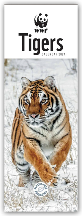 Календар/тефтер WWF Tigers - Tiger 2024 - Slimline-Kalender 