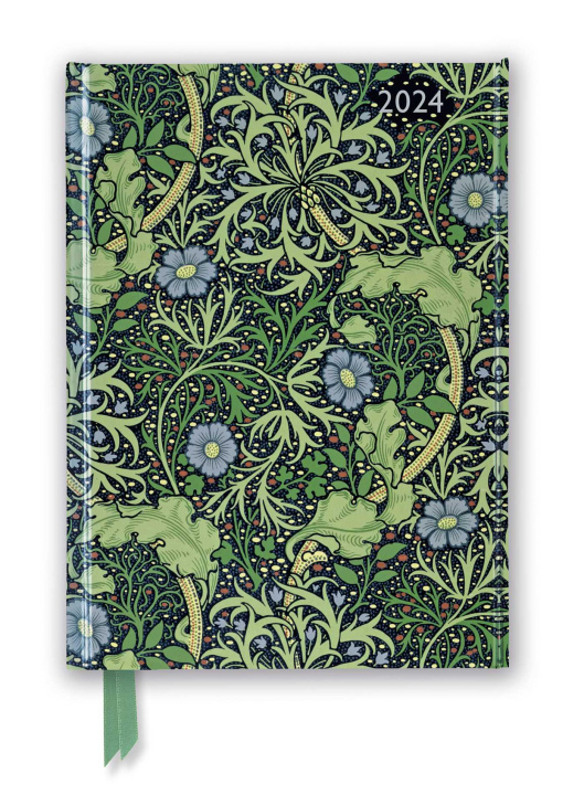 Book William Morris: Seaweed - Meeresalgentapete 2024 Luxury Diary - Page to View with Notes 
