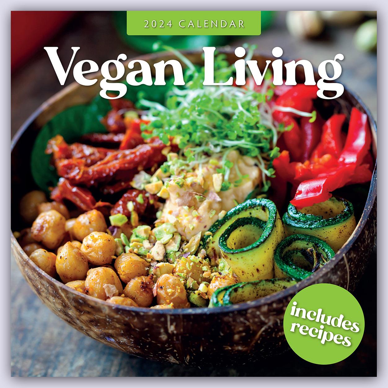 Календар/тефтер Vegan Living - Vegan Leben 2024 - 16-Monatskalender 