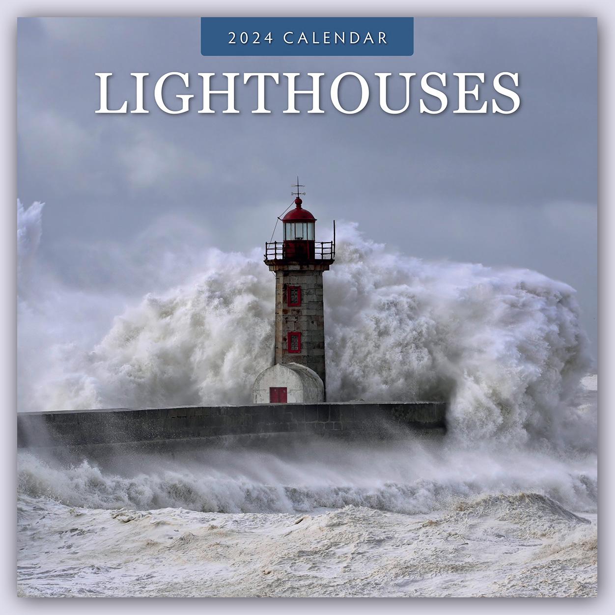 Naptár/Határidőnapló Lighthouses - Leuchttürme 2024 - 16-Monatskalender 
