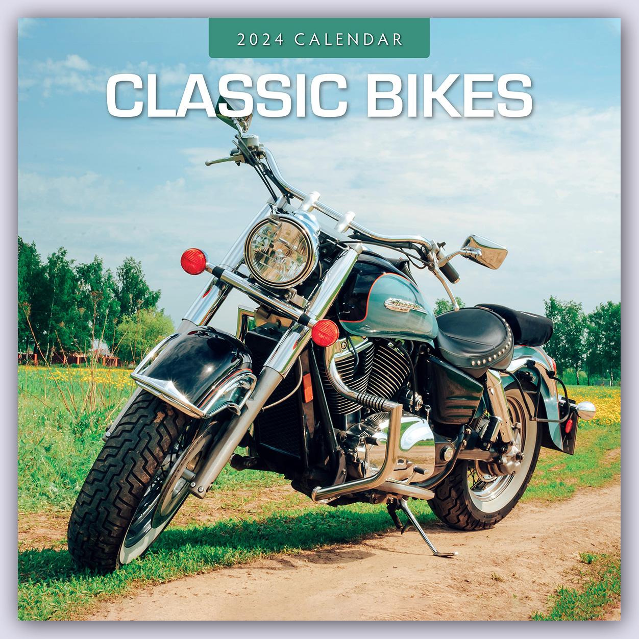 Calendar / Agendă Classic Bikes - Klassische Motorräder 2024 - 16-Monatskalender 