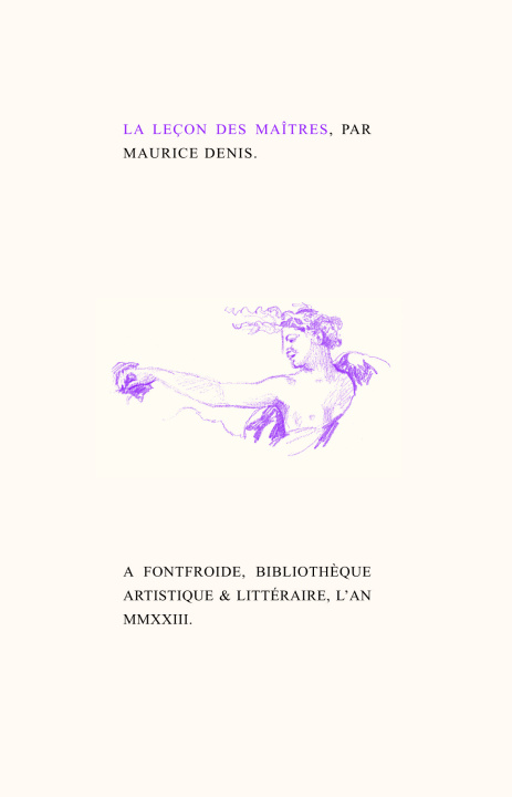 Knjiga La leçon des maîtres Maurice Denis