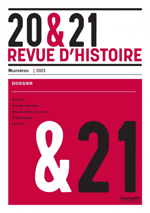 Knjiga 20&21. Revue d'histoire 160 