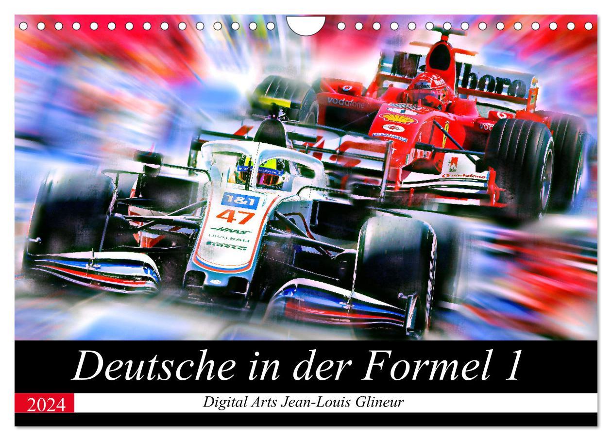 Kalendár/Diár Deutsche in der Formel 1 (Wandkalender 2024 DIN A4 quer), CALVENDO Monatskalender Jean-Louis Glineur