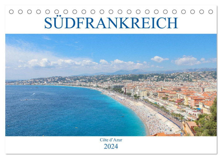 Calendar/Diary Südfrankreich - Côte d'Azur (Tischkalender 2024 DIN A5 quer), CALVENDO Monatskalender pixs:sell