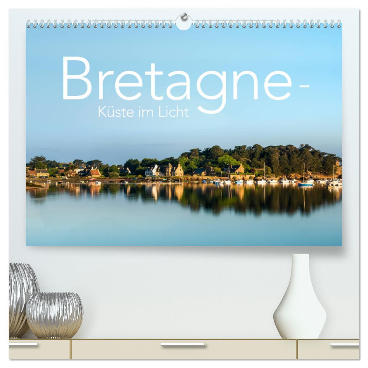 Calendar / Agendă Bretagne - Küste im Licht (hochwertiger Premium Wandkalender 2024 DIN A2 quer), Kunstdruck in Hochglanz Tobias Hirschberg/Pixelhirsch