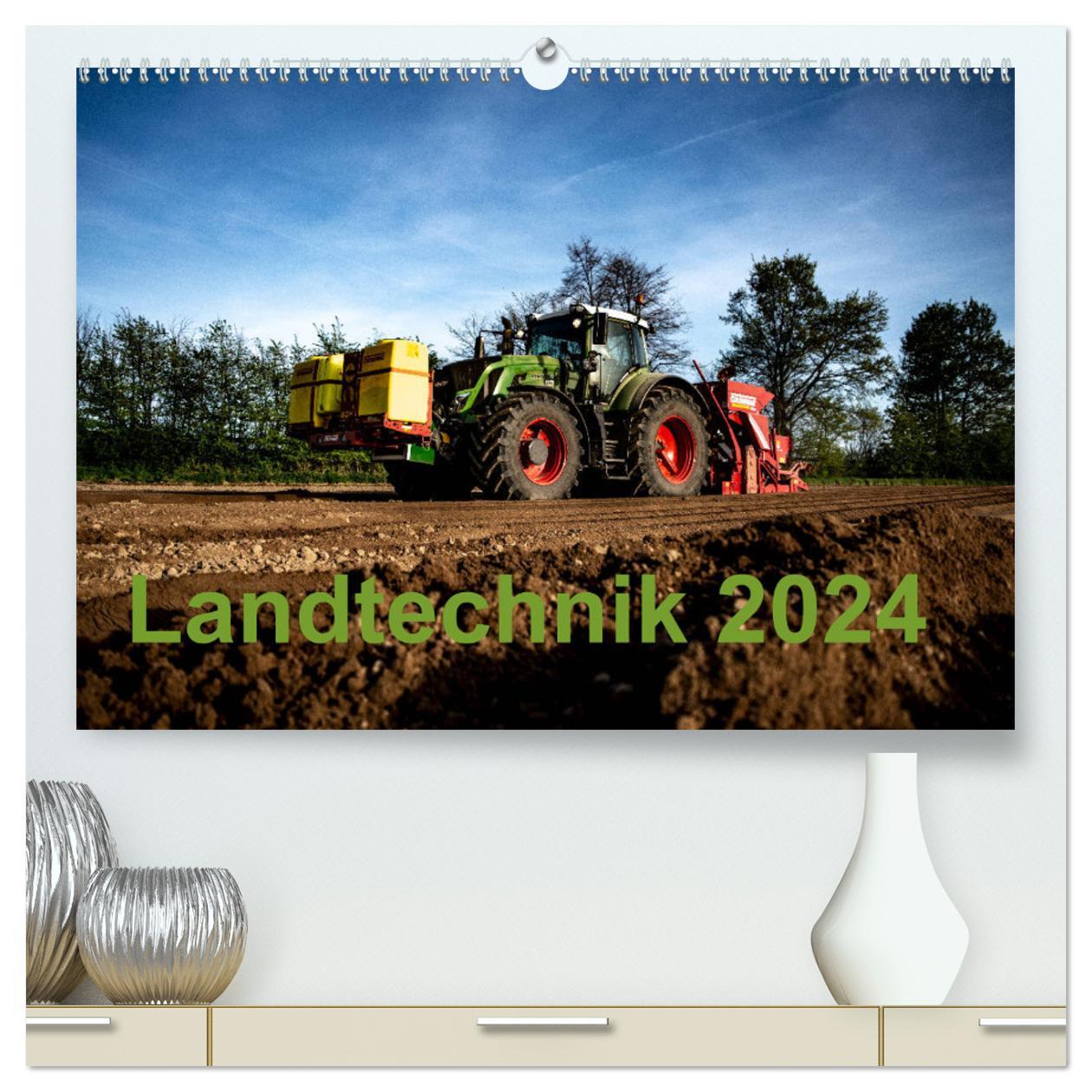 Naptár/Határidőnapló Landtechnik 2024 (hochwertiger Premium Wandkalender 2024 DIN A2 quer), Kunstdruck in Hochglanz Simon Witt