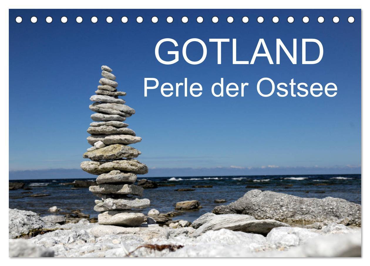 Naptár/Határidőnapló Gotland - Perle der Ostsee (Tischkalender 2024 DIN A5 quer), CALVENDO Monatskalender Helmut Harhaus