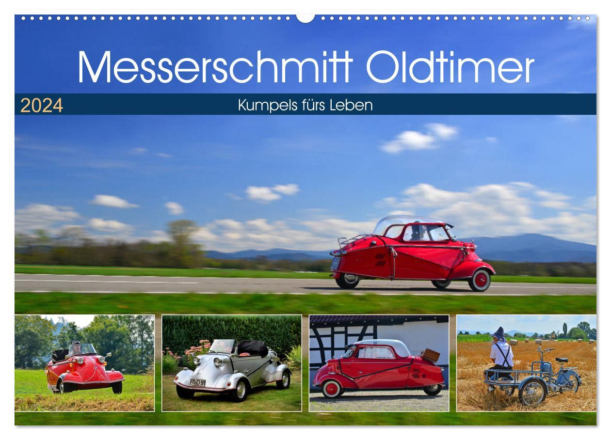 Calendar / Agendă Messerschmitt Oldtimer - Kumpels fürs Leben (Wandkalender 2024 DIN A2 quer), CALVENDO Monatskalender Ingo Laue