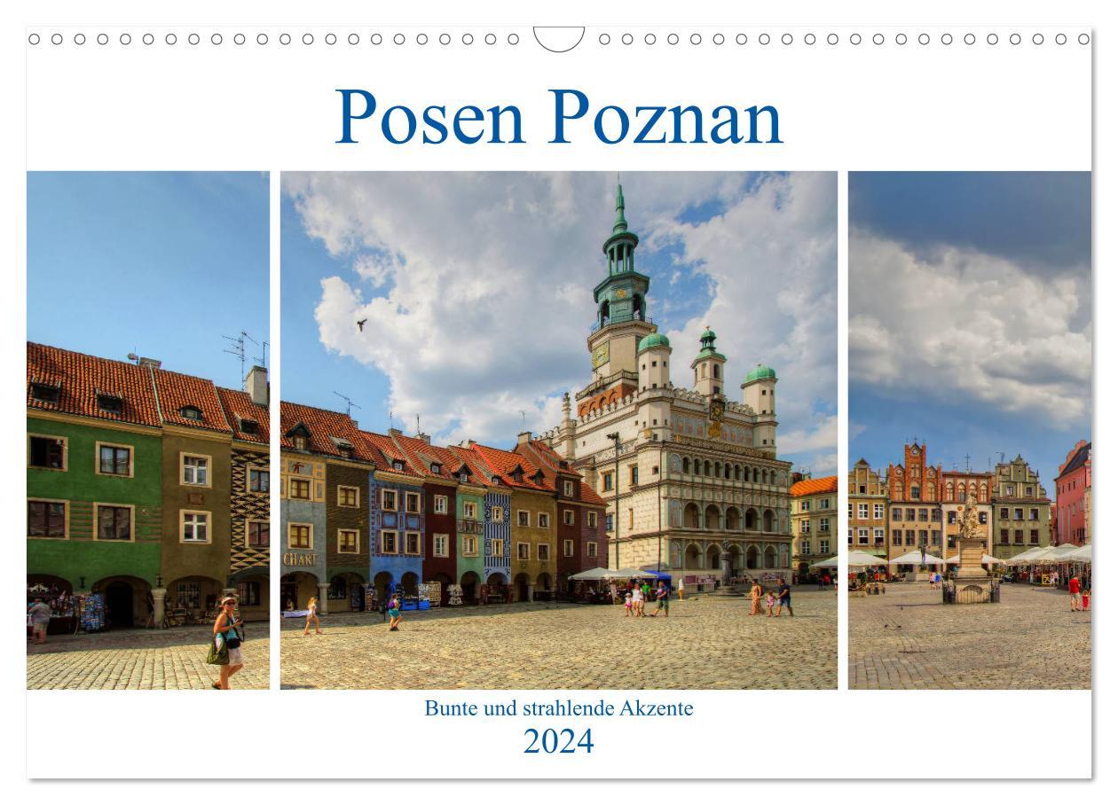 Calendar / Agendă Posen Poznan - Bunte und strahlende Akzente (Wandkalender 2024 DIN A3 quer), CALVENDO Monatskalender Paul Michalzik