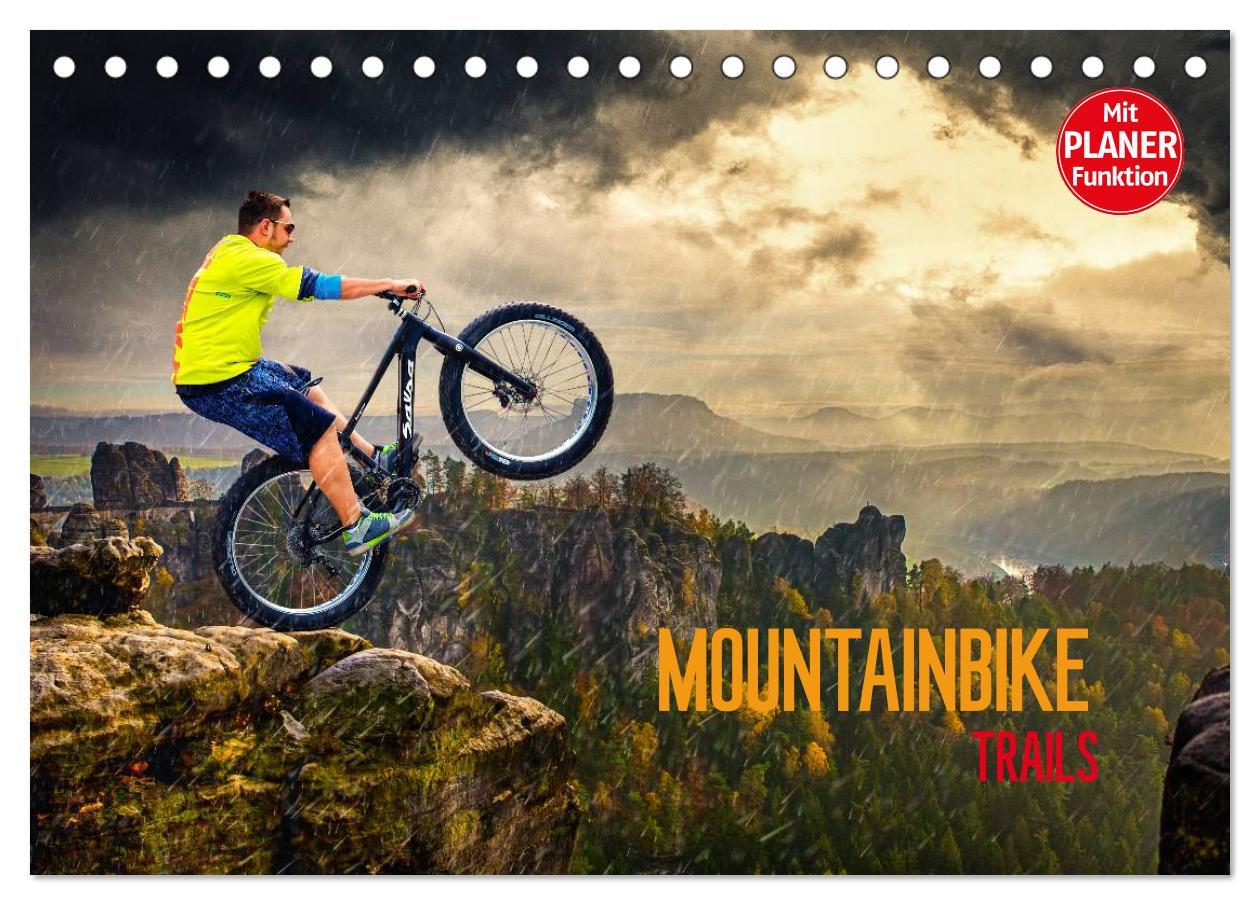 Kalendarz/Pamiętnik Mountainbike Trails (Tischkalender 2024 DIN A5 quer), CALVENDO Monatskalender Dirk Meutzner