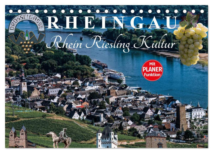 Calendar / Agendă Rheingau - Rhein Riesling Kultur (Tischkalender 2024 DIN A5 quer), CALVENDO Monatskalender Dieter Meyer