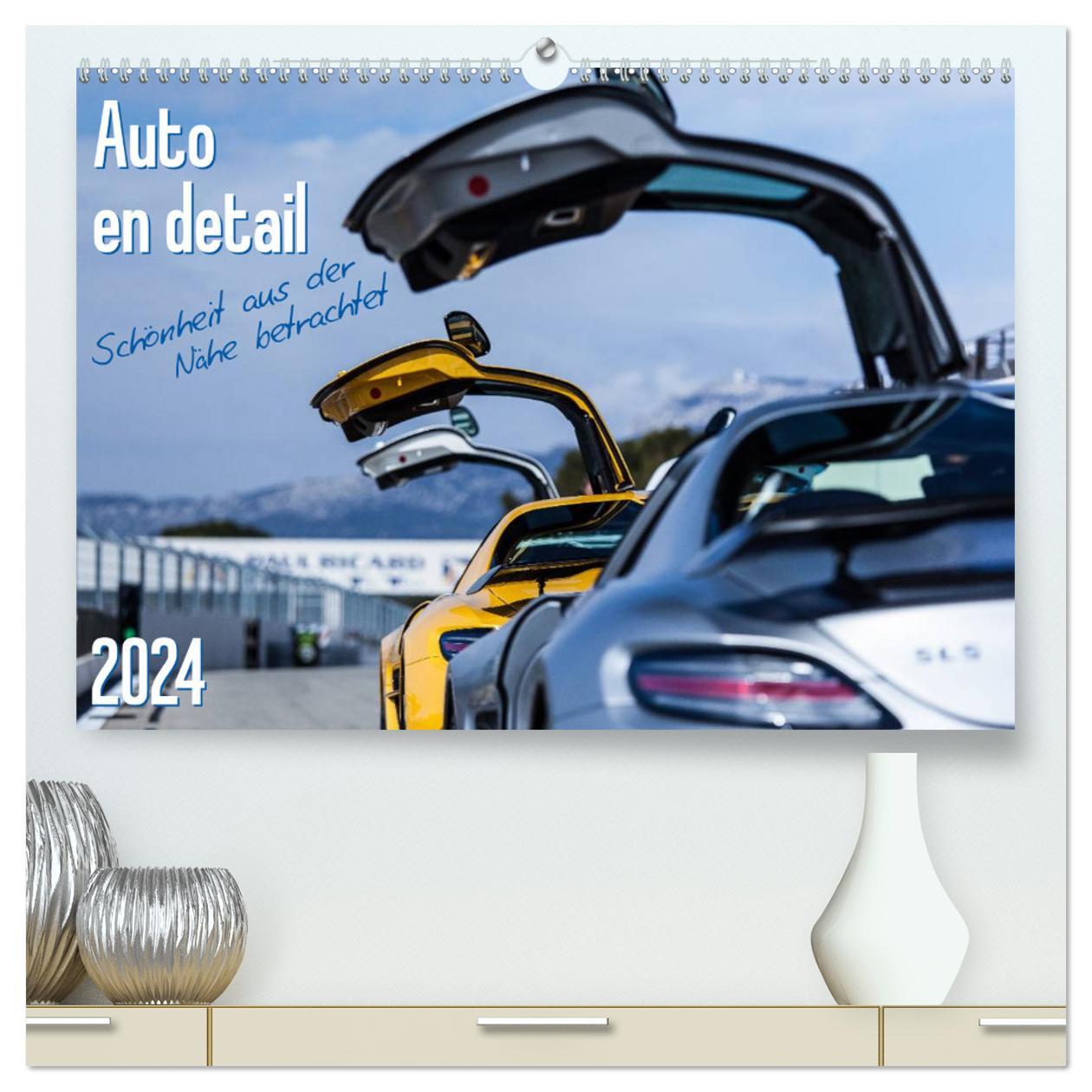 Kalendář/Diář Auto en detail (hochwertiger Premium Wandkalender 2024 DIN A2 quer), Kunstdruck in Hochglanz Stefan Anker