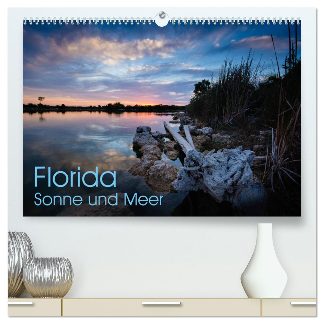Kalendář/Diář Florida. Sonne und Meer (hochwertiger Premium Wandkalender 2024 DIN A2 quer), Kunstdruck in Hochglanz Rolf Dietz