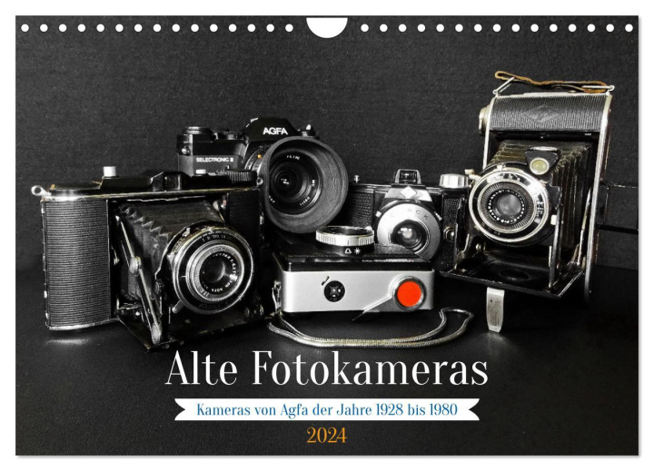 Calendrier/agenda Alte Fotokameras - Kameras von Agfa der Jahre 1928 bis 1980 (Wandkalender 2024 DIN A4 quer), CALVENDO Monatskalender Jean-Louis Glineur