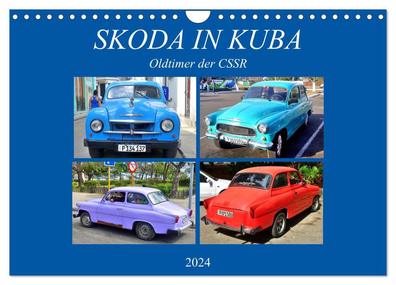 Kalender/Terminbuch SKODA IN KUBA - Oldtimer der CSSR (Wandkalender 2024 DIN A4 quer), CALVENDO Monatskalender Henning von Löwis of Menar