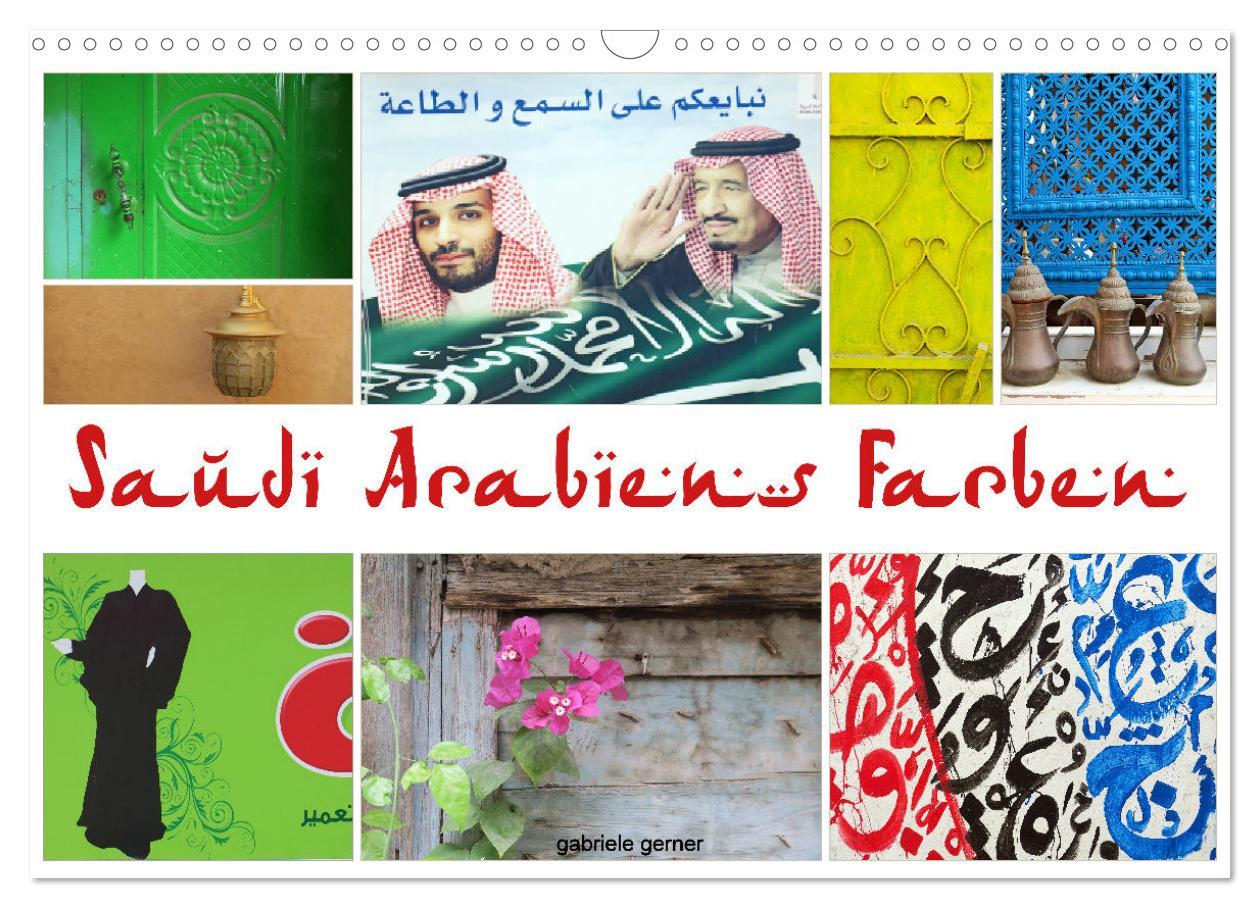 Kalendář/Diář Saudi Arabiens Farben (Wandkalender 2024 DIN A3 quer), CALVENDO Monatskalender Gabriele Gerner