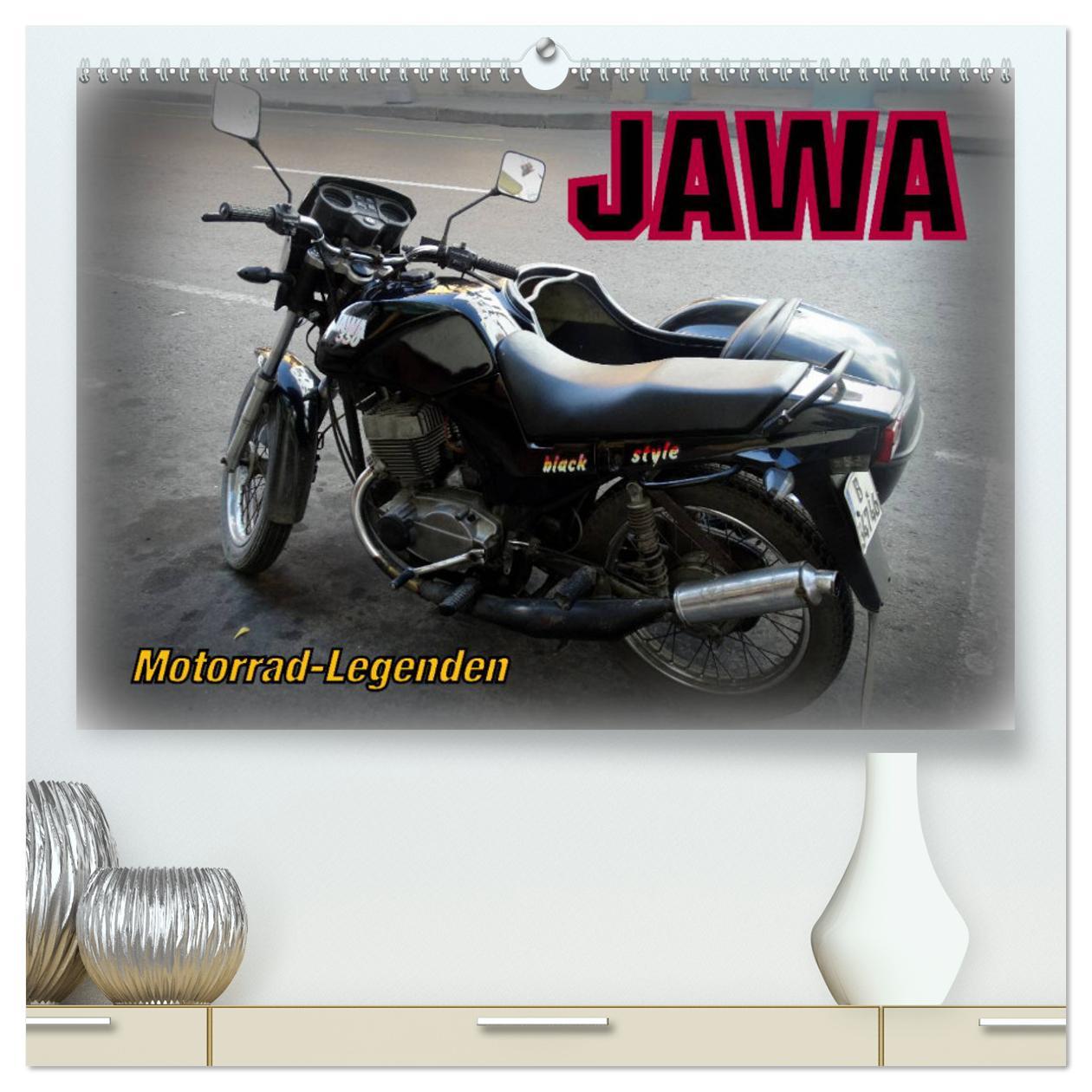 Kalendář/Diář Motorrad-Legenden: JAWA (hochwertiger Premium Wandkalender 2024 DIN A2 quer), Kunstdruck in Hochglanz Henning von Löwis of Menar