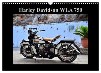Kalendář/Diář Harley Davidson WLA 750 (Wandkalender 2024 DIN A3 quer), CALVENDO Monatskalender Ingo Laue