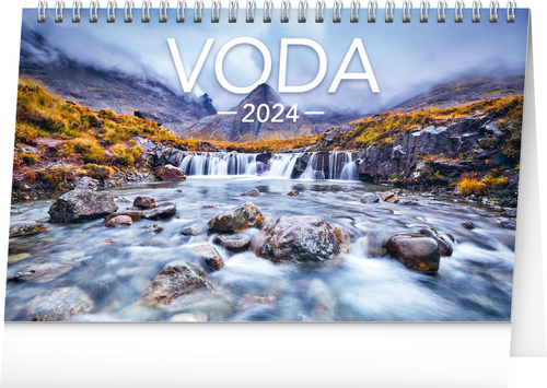 Календар/тефтер Voda CZ/SK 2024 - stolní kalendář 