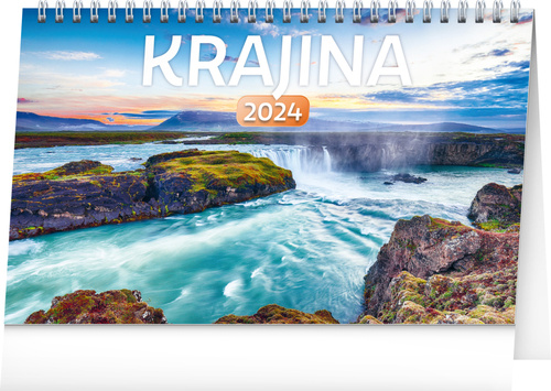 Calendar/Diary Krajina CZ/SK 2024 - stolní kalendář 