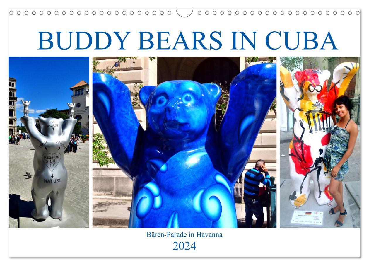 Calendar / Agendă Buddy Bears in Cuba - Bären-Parade in Havanna (Wandkalender 2024 DIN A3 quer), CALVENDO Monatskalender Henning von Löwis of Menar