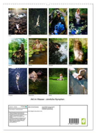 Calendar / Agendă Akt im Wasser - sinnliche Nymphen (hochwertiger Premium Wandkalender 2024 DIN A2 hoch), Kunstdruck in Hochglanz Ulrich Allgaier