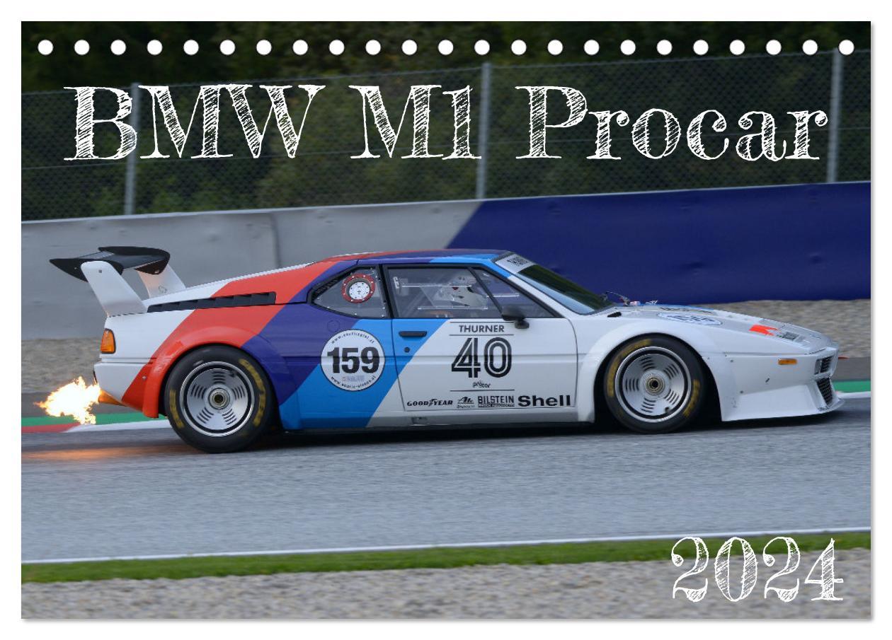 Kalendář/Diář BMW M1 Procar (Tischkalender 2024 DIN A5 quer), CALVENDO Monatskalender HP Reschinger