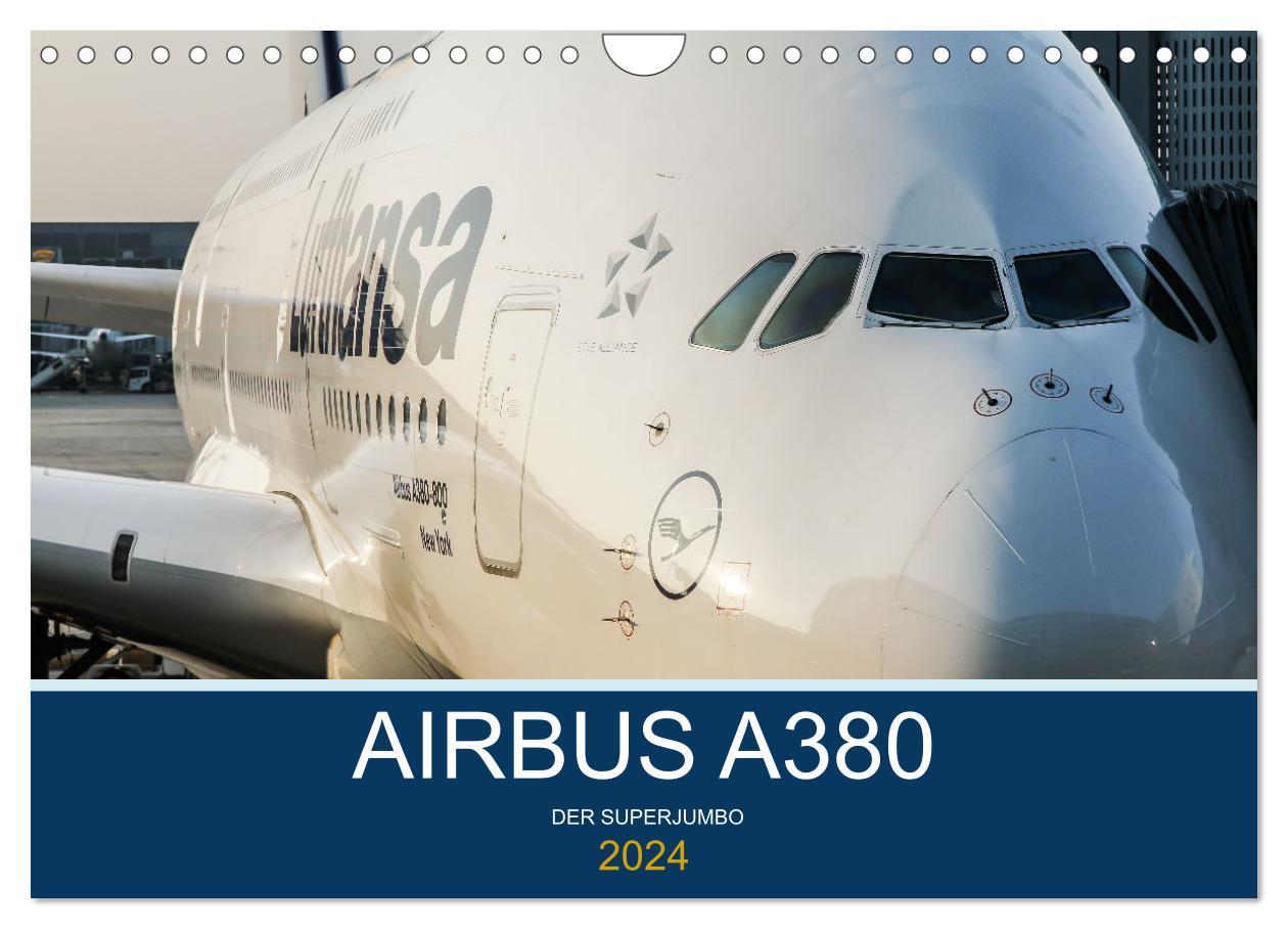 Kalendarz/Pamiętnik Airbus A380 Superjumbo 2024 (Wandkalender 2024 DIN A4 quer), CALVENDO Monatskalender Sebastian Thoma