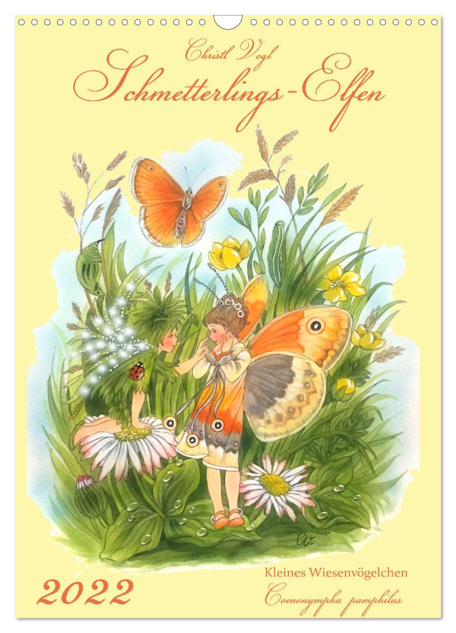 Kalendár/Diár Schmetterlings-Elfen (Wandkalender 2024 DIN A3 hoch), CALVENDO Monatskalender Christl Vogl