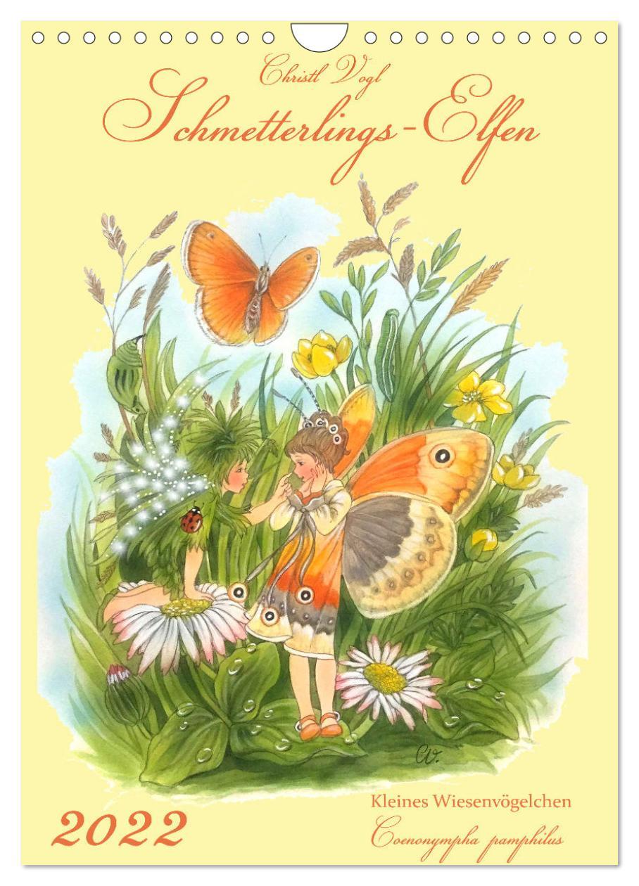 Kalendár/Diár Schmetterlings-Elfen (Wandkalender 2024 DIN A4 hoch), CALVENDO Monatskalender Christl Vogl