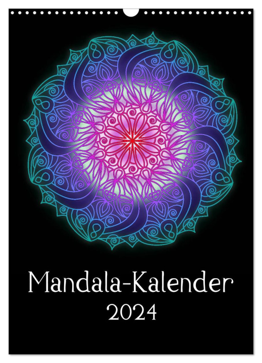 Naptár/Határidőnapló Mandala-Kalender 2024 (Wandkalender 2024 DIN A3 hoch), CALVENDO Monatskalender Sandra Lina Jakob