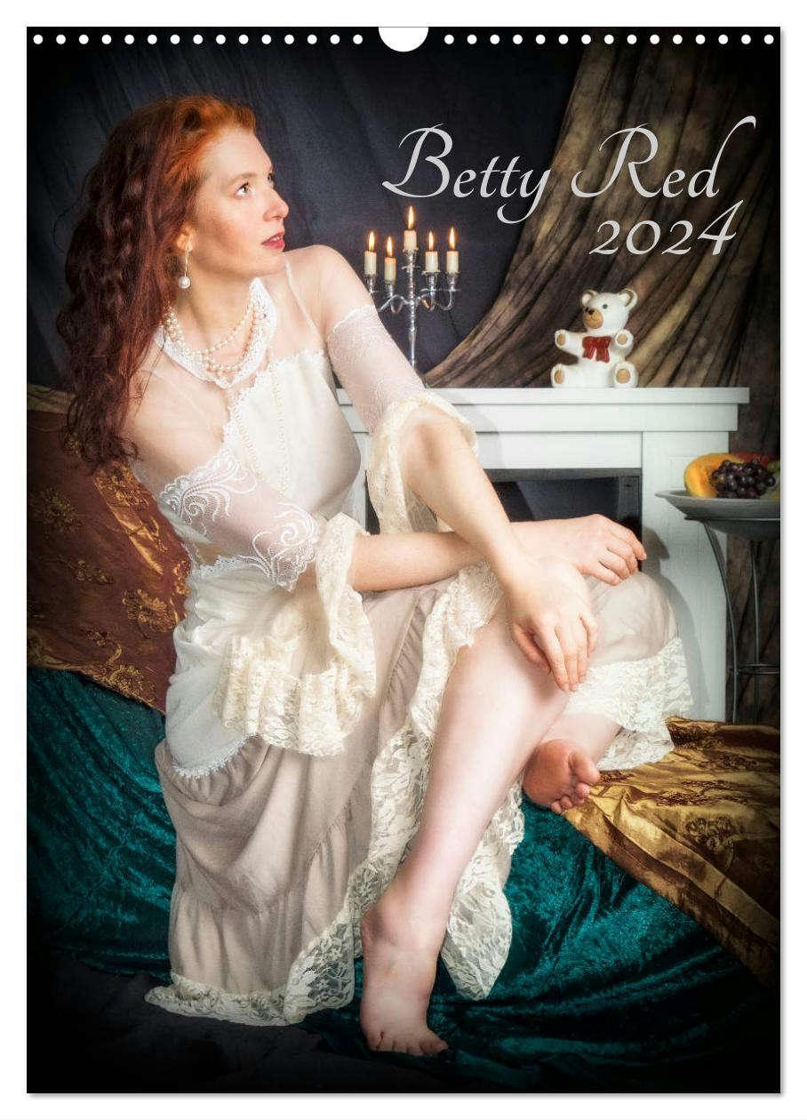 Naptár/Határidőnapló Betty Red (Wandkalender 2024 DIN A3 hoch), CALVENDO Monatskalender Betty Red