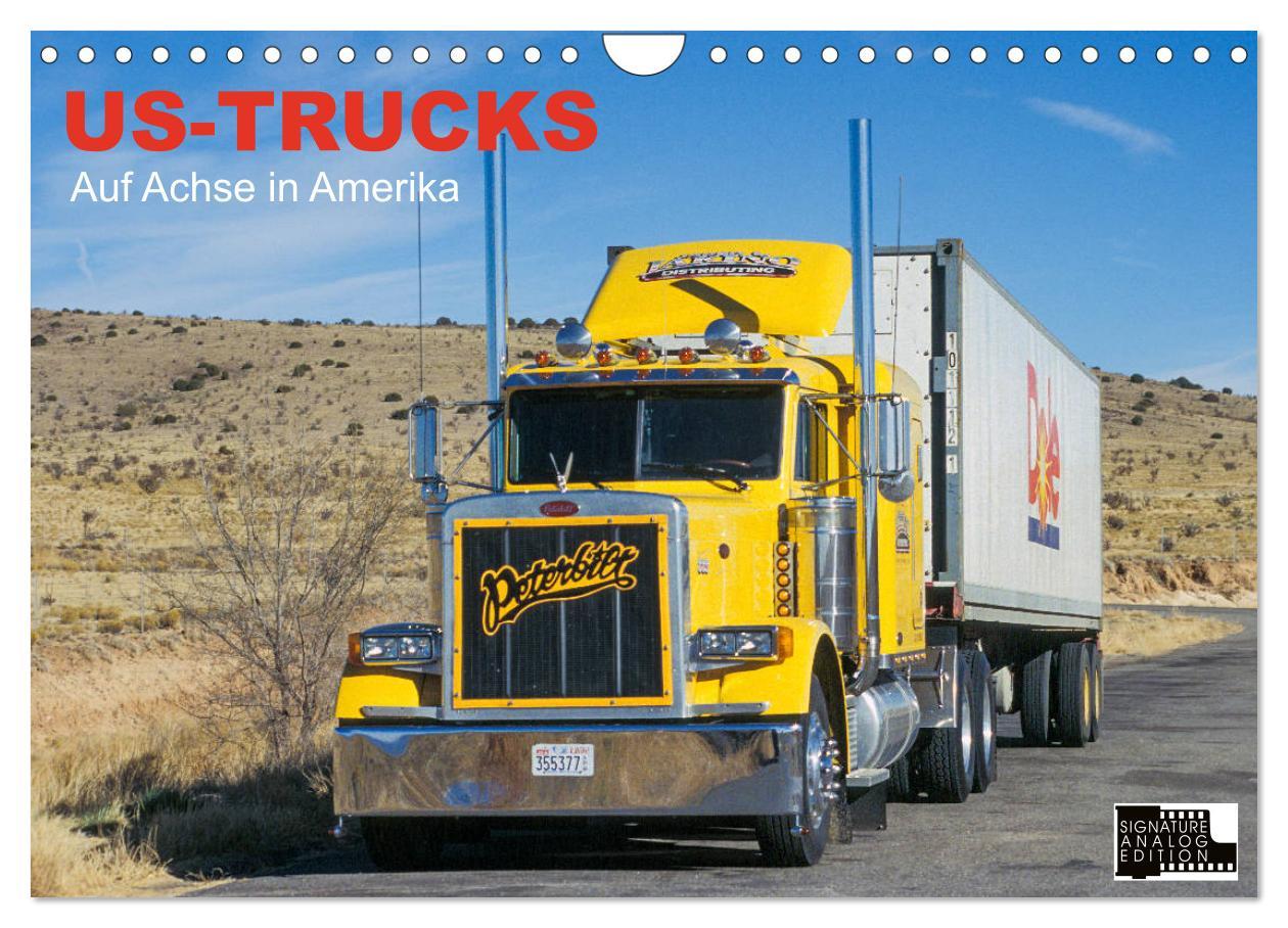 Calendar / Agendă US-Trucks - Auf Achse in Amerika (Wandkalender 2024 DIN A4 quer), CALVENDO Monatskalender Daniel Meißner