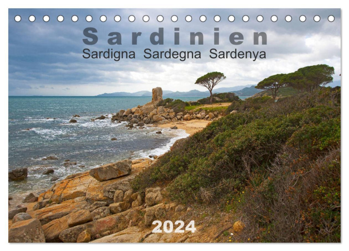 Calendar / Agendă Sardinien Sardigna Sardegna Sardenya 2024 (Tischkalender 2024 DIN A5 quer), CALVENDO Monatskalender Michael Miltzow