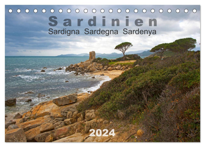 Calendar/Diary Sardinien Sardigna Sardegna Sardenya 2024 (Tischkalender 2024 DIN A5 quer), CALVENDO Monatskalender Michael Miltzow