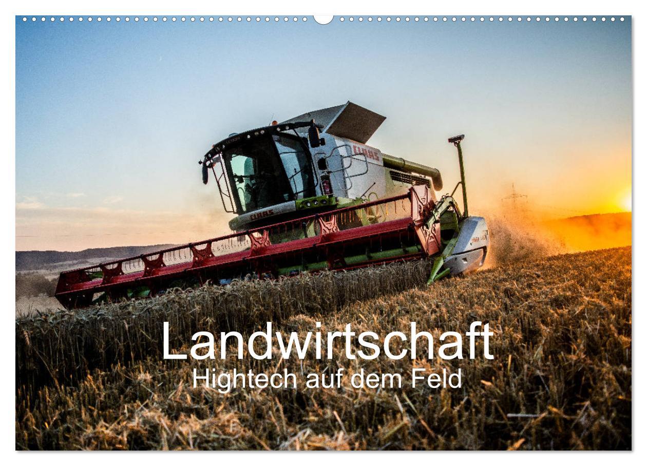 Kalender/Terminbuch Landwirtschaft - Hightech auf dem Feld (Wandkalender 2024 DIN A2 quer), CALVENDO Monatskalender Simon Witt