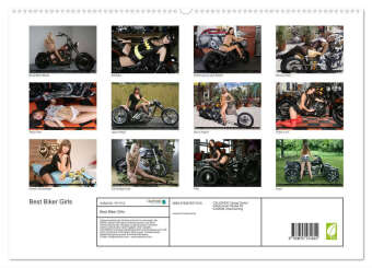 Kalendář/Diář Best Biker Girls (hochwertiger Premium Wandkalender 2024 DIN A2 quer), Kunstdruck in Hochglanz Andreas Comandante
