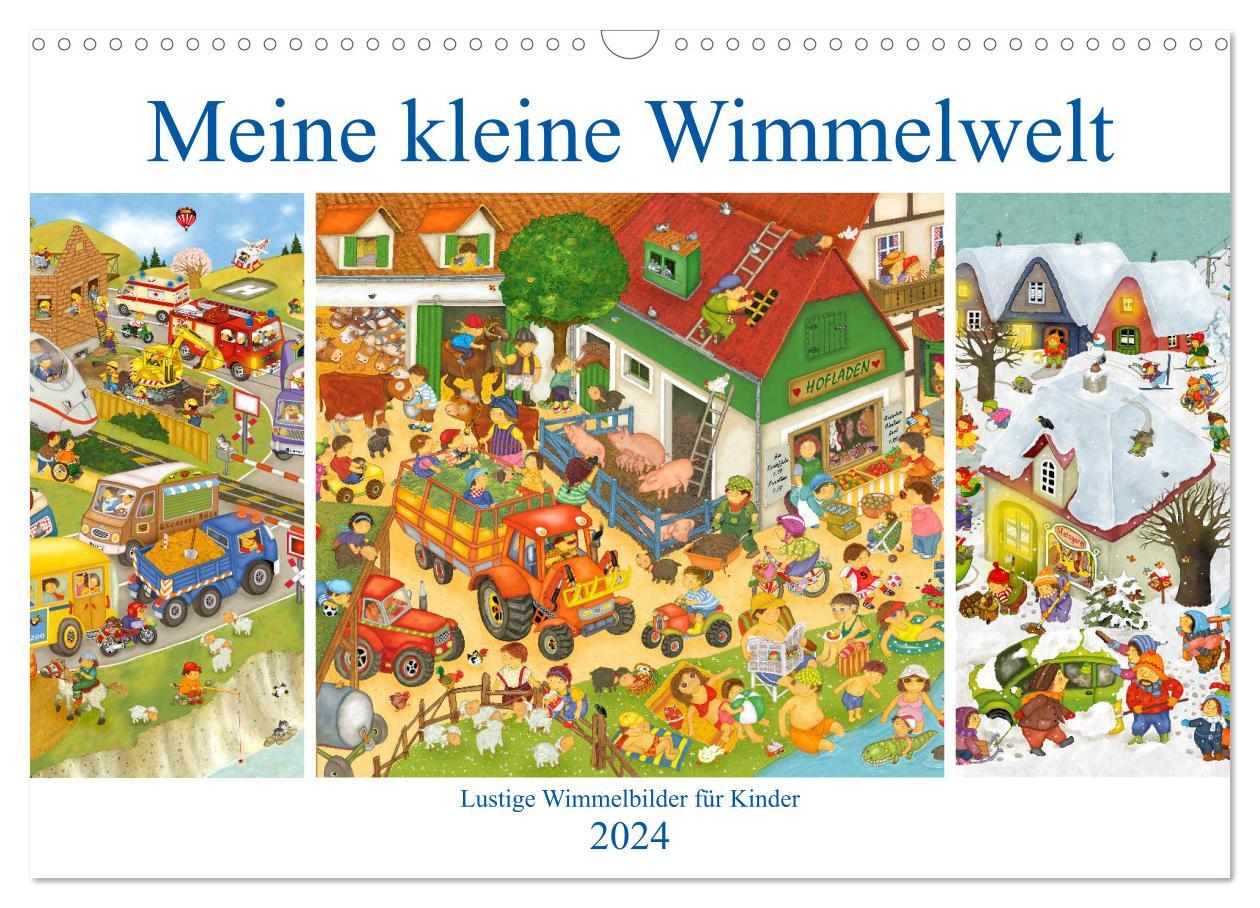 Kalendář/Diář Meine kleine Wimmelwelt (Wandkalender 2024 DIN A3 quer), CALVENDO Monatskalender Marion Krätschmer