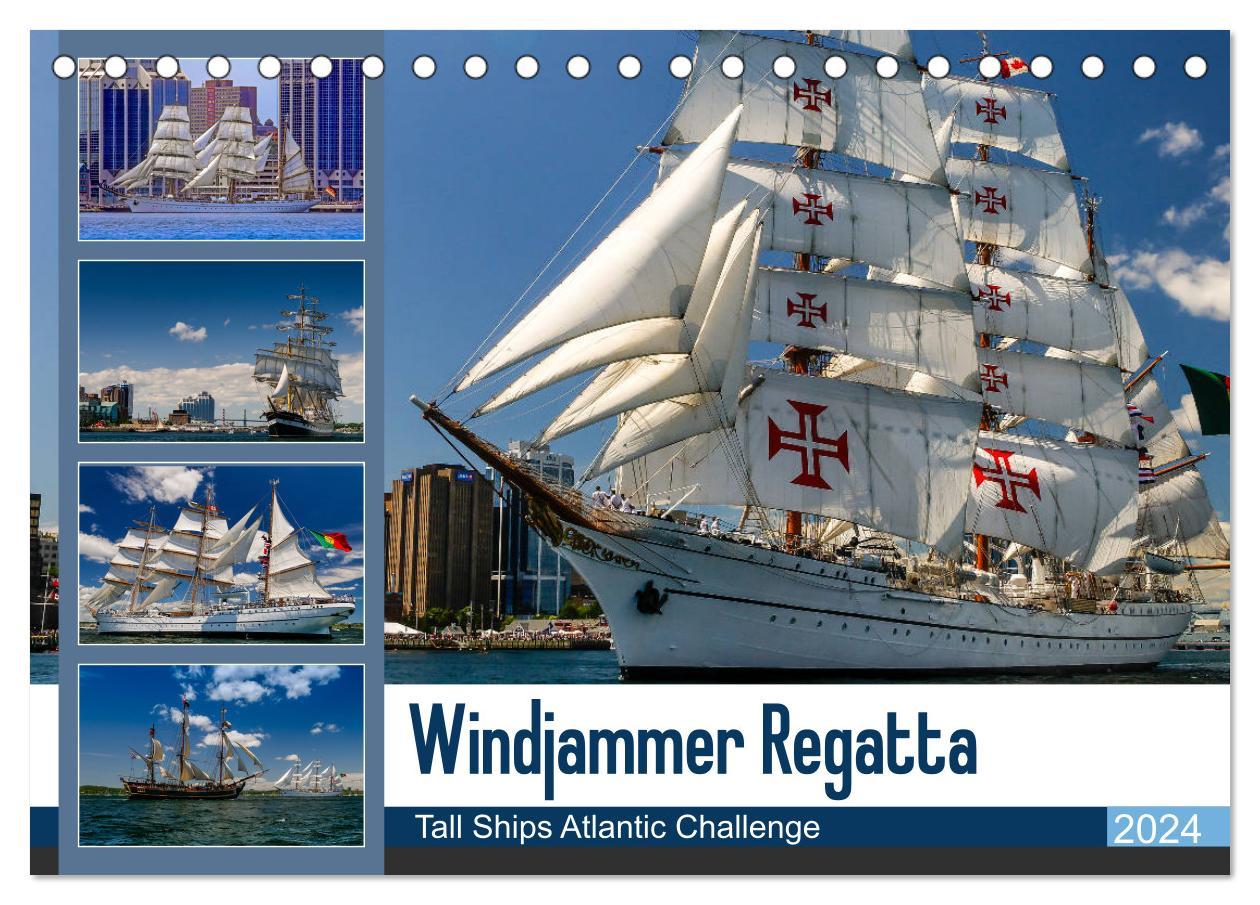 Calendar/Diary Windjammer-Regatta - Tall Ships Atlantic Challenge (Tischkalender 2024 DIN A5 quer), CALVENDO Monatskalender Photo4emotion.com