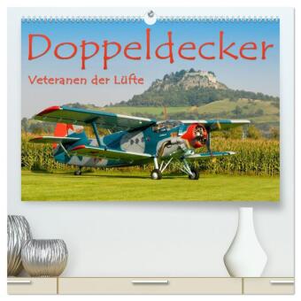 Kalendář/Diář Doppeldecker - Veteranen der Lüfte (hochwertiger Premium Wandkalender 2024 DIN A2 quer), Kunstdruck in Hochglanz Markus Keller