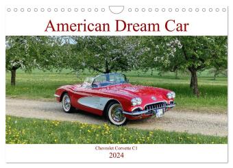 Календар/тефтер American Deam Car Corvette C1 (Wandkalender 2024 DIN A4 quer), CALVENDO Monatskalender Michael Brückmann