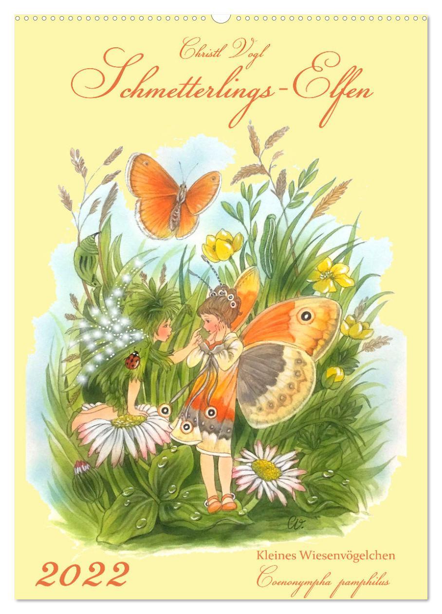 Kalendář/Diář Schmetterlings-Elfen (Wandkalender 2024 DIN A2 hoch), CALVENDO Monatskalender Christl Vogl