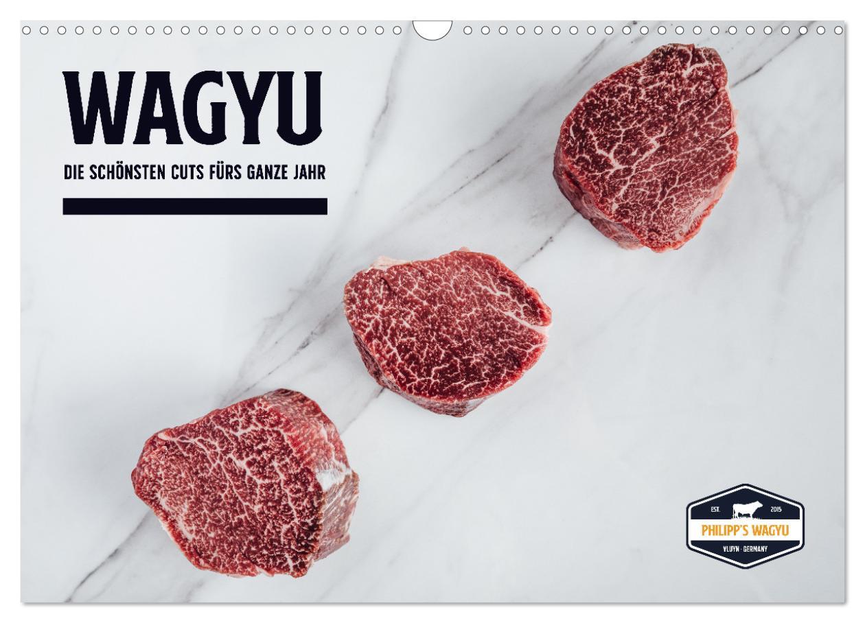 Calendar/Diary WAGYU (Wandkalender 2024 DIN A3 quer), CALVENDO Monatskalender Philipp & Friends