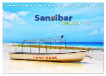 Naptár/Határidőnapló Sansibar - Sonne, Sand, Meer (Tischkalender 2024 DIN A5 quer), CALVENDO Monatskalender Nina Schwarze